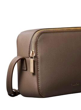 Bolso Calvin Klein Jeans Foil Logo café para mujer