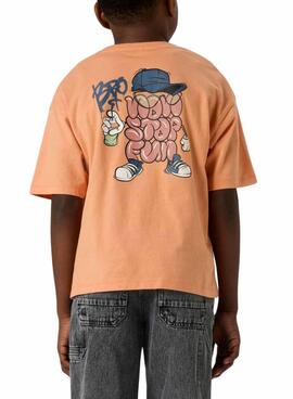 Camiseta Name It Player naranja para niño