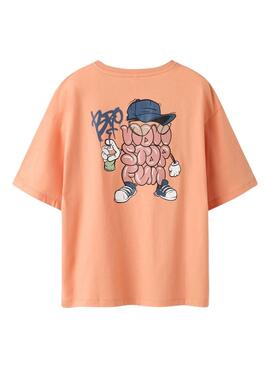 Camiseta Name It Player naranja para niño