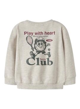 Sudadera Name It tenis beige para niño