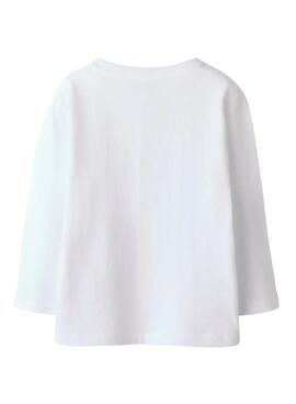 Camiseta Name It robot skater blanca para niño