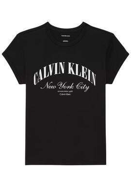 Camiseta Calvin Klein Jeans Graphic Logo negro para mujer