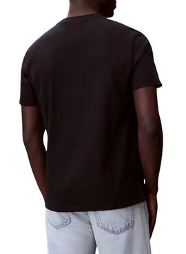Camiseta Calvin Klein Jeans Micro monologo negro para hombre