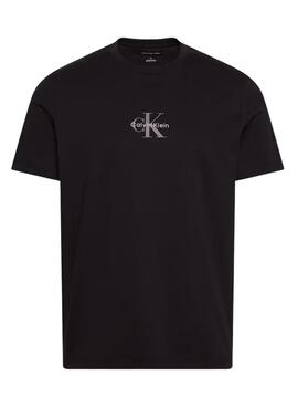 Camiseta Calvin Klein Jeans Micro monologo negro para hombre