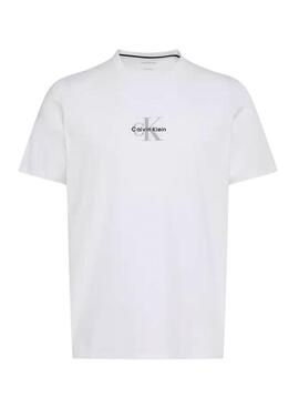 Camiseta Calvin Klein Jeans Micro monologo blanco para hombre