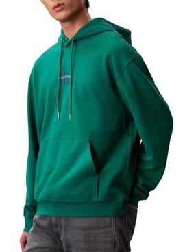 Sudadera Calvin Klein Jeans Monologo verde para hombre