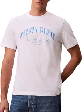 Camiseta Calvin Klein Jeans March blanco para hombre