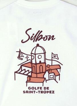 Camiseta Silbon Saint Tropez blanco para hombre
