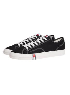 Zapatillas Tommy Jeans Archive de lona negro para hombre