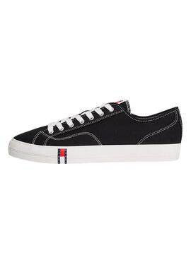 Zapatillas Tommy Jeans Archive de lona negro para hombre