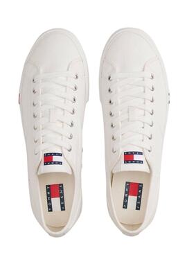 Zapatillas Tommy Jeans Archive de lona blanco para hombre