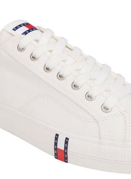 Zapatillas Tommy Jeans Archive de lona blanco para hombre