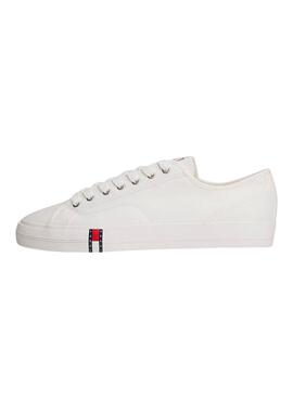 Zapatillas Tommy Jeans Archive de lona blanco para hombre