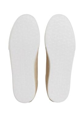Zapatillas Tommy Jeans Vulc de lona camel para hombre