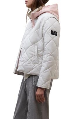 Chaqueta Ecoalf Musa Rhomb beige para mujer