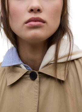 Gabardina Ecoalf Packable Verne tostado para mujer