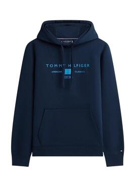 Sudadera Tommy Hilfiger Brand Love azul marino para hombre