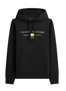 Sudadera Tommy Hilfiger Brand Love negro para hombre