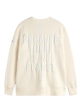 Sudadera Ecoalf Storm beige para mujer