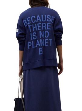 Sudadera Ecoalf Storm azul para mujer