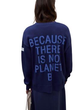 Sudadera Ecoalf Storm azul para mujer