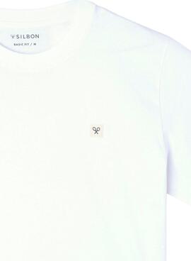 Camiseta Silbon parche minilogo blanco para hombre