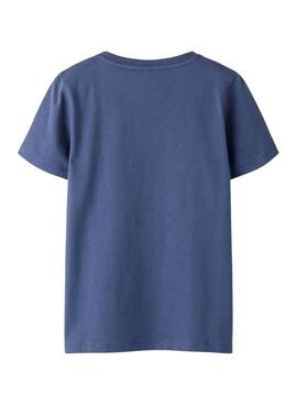 Camiseta Name It calavera skate azul para niño