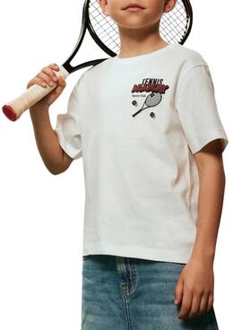 Camiseta Name It tenis academy beige para niño