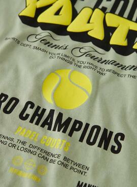 Camiseta Name It off court youth verde para niño