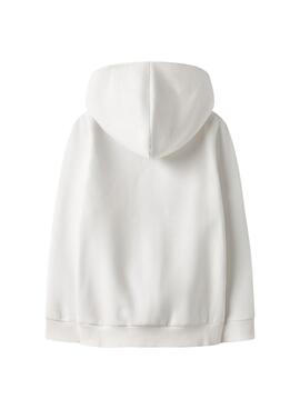 Sudadera Name It capucha calavera crudo para niño