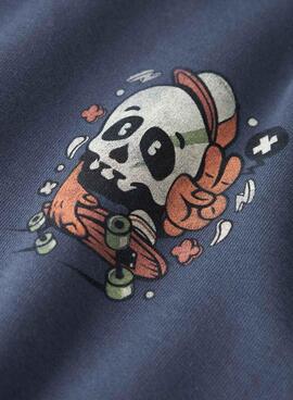 Sudadera Name It capucha calavera azul para niño