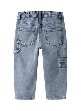 Pantalón Name It cargo denim claro para niño