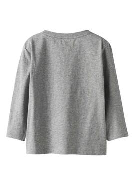 Camiseta Name It tigres tenis gris para niño