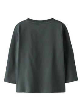 Camiseta Name It dinosaurio verde oscuro para niño