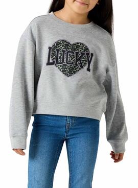 Sudadera Name It lucky gris para niña