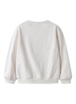 Sudadera Name It love more crudo para niña