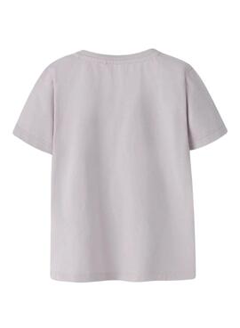 Camiseta Name It Bearta morada frambuesas para niña 