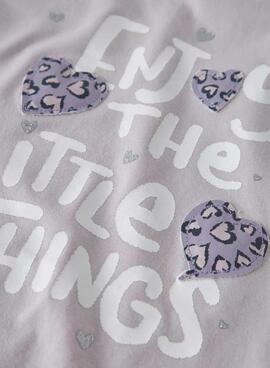 Camiseta Name It Bearta morada frambuesas para niña 