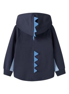 Sudadera con capucha Name It azul marino dinosaurio para niño
