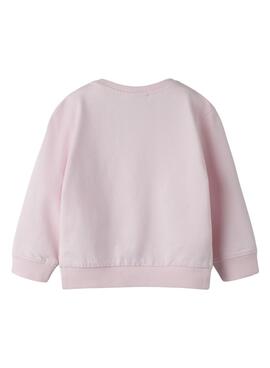 Sudadera Name It Bissine  detalle de fresa rosa claro para niña