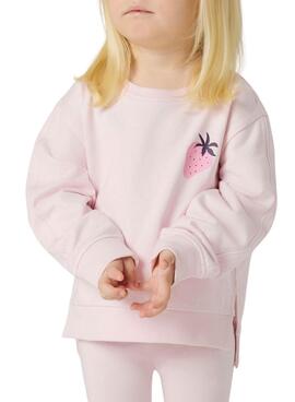 Sudadera Name It Bissine  detalle de fresa rosa claro para niña