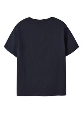 Camiseta Name It Thomas skate negra para niño