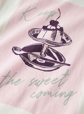 Camiseta Name It Bena estampado gráfico crudo para niña