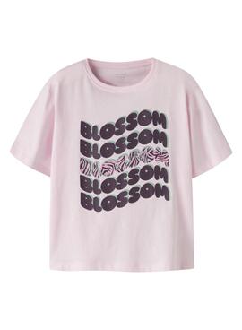 Camiseta Name It Benna estampado Blossom rosa claro para niña