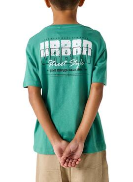 Camiseta Name It  Benna estampado urbano verde para niño