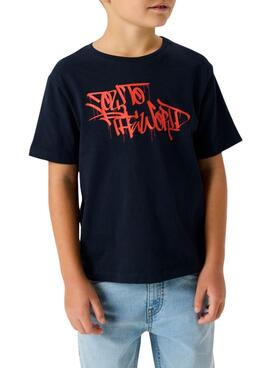 Camiseta Name It Benno estampado gráfico negro para niño