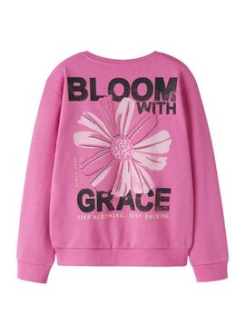 Sudadera Name It DIfo bloom with grace rosa para niña
