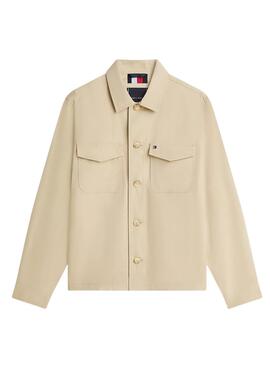 Sobrecamisa Tommy Hilfiger Cotton Nylon beige para hombre