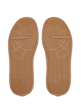 Zapatillas Tommy Hilfiger Court blanco y marrón para hombre