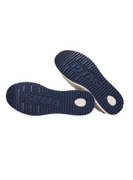 Zapatos náuticos Walkin Pitas Byron beige para hombre